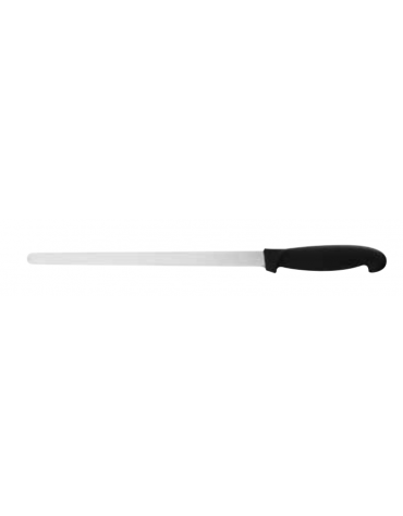 COLTELLO PROSCIUTTO STRETTO IN ACCIAIO AISI 420 E MANICO GOMMATO - Lunghezza lama mm 300