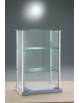 Vetrina da banco con montanti in alluminio e serratura  - senza luci - cm 40 x 25 x 60h - Colore base Grigio