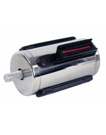 Puntale inox lucido con nastro rosso
