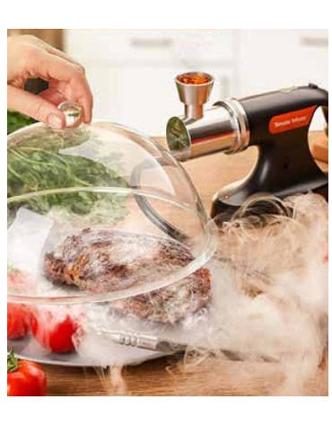 Pistola affumicatrice a freddo portatile per Salumi, Pesce, Formaggio, Cocktail, Carne - Ricaricabile  - fumo per 20 ore