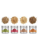 ESSENZE TRUCCIOLI KIT 4 PZ APPLE, CHERRY, HICKORY, MESQUITE