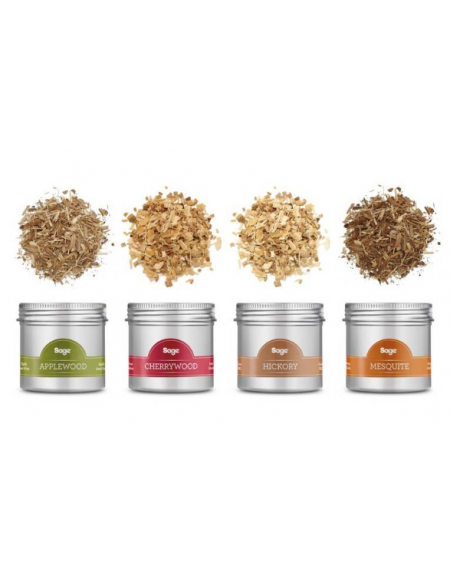 ESSENZE TRUCCIOLI KIT 4 PZ APPLE, CHERRY, HICKORY, MESQUITE