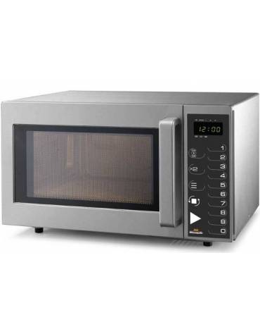Forno microonde professionale digitale in acciaio inox - Potenza Resa W 1000 - Piatto fisso in vetroceramica