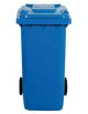 Pattumiera per raccolta differenziata - BLU - Contenitore in polietilene - Litri 120 - Ruote cm 20 - cm 55x48x93H