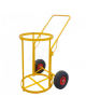 Carrello portasacco spazzatura - 2 ruote pneumatiche cerchio nylon Ø cm 26 - cm 62x77x108h