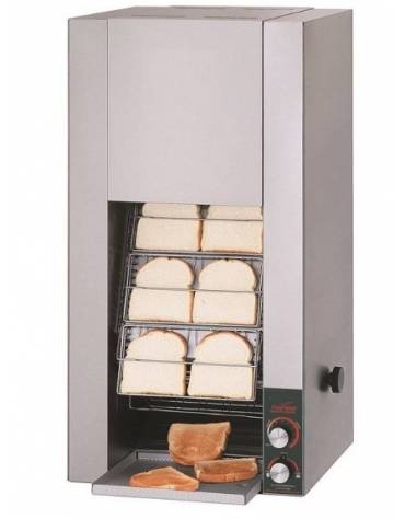 TOSTIERA A NASTRO VERTICALE A 3 CESTI - DIMENSIONE CESTO MM 254x117 - CAPACITÀ 12 FETTE/MINUTO