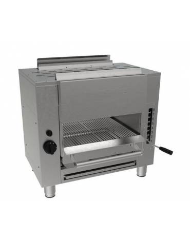 BROILER GRILL A GAS 850° - CARRELLO ESTRAIBILE REGOLABILE SU 8 LIVELLI - SUPERFICE COTTURA CM 47x38 - POTENZA GAS KW 8