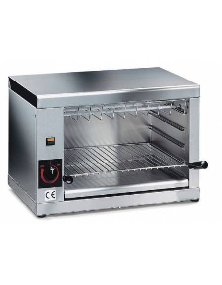 Salamandra elettrica mobile in acciaio inox - Superficie utile mm 585x350 - 1 zona incandescente Salamandra elettrica mobile in acciaio inox - Superficie utile mm 585x350 - 1 zona incandescente