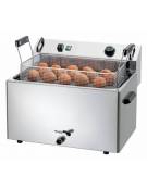 Friggitrice elettrica da banco per pasticceria Lt 16 - Dimensione cesto mm 475x235x80 - vasca mm 515x305x130 - Trifase