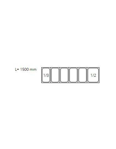 Banco pizza refrigerato ventilato, 1 porta, 7 cassetti - Lt. 180 -  -2°+8°C - mm 1510×800×1000h