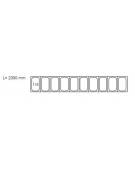 Banco pizza refrigerato ventilato, 2 porte, 7 cassetti - piano in granito GN1/3 - mm 2010×800×1000h