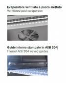 Armadio frigorifero inox ventilato 2 porte Lt.1400 -2°+8°C