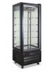 Vetrina verticale negativa ventilata no frost -18° /-21°C - N° 4 Lati a vetro - Colore Nero - cm 65x65x195h