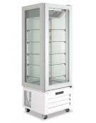 Vetrina verticale negativa ventilata no frost -18°/-22°C - N° 4 Lati a vetro - Colore Bianco - cm 65x65x195h