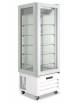 Vetrina verticale negativa ventilata no frost -18°/-22°C - N° 4 Lati a vetro - Colore Bianco - cm 65x65x195h