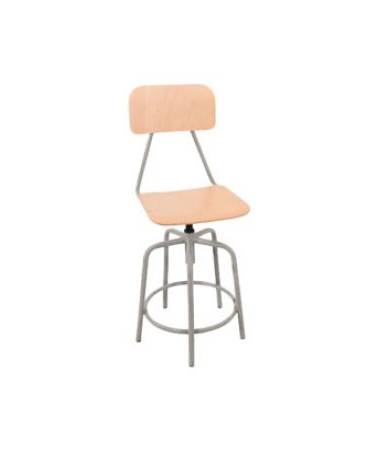 SGABELLO FISSO CON SEDILE LAMINATO