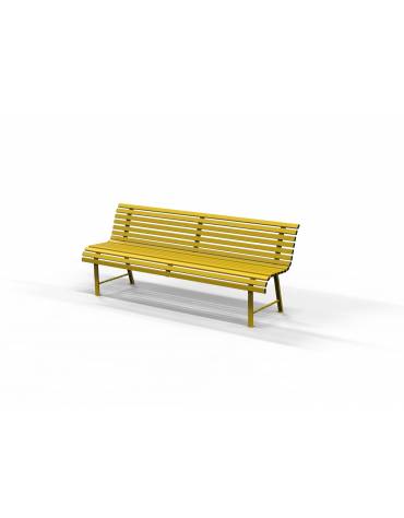 Panchina a 3 monosedute, struttura in metallo e sedile in polietilene - cm 210x57x97h