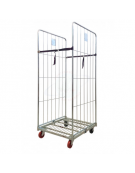 Carrello roll container 4 ruote (2 fisse - 2 girevoli) nylon Ø cm 10 - cm  80,5x71x180h