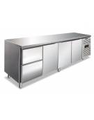 Tavolo refrigerato 4 Porte gastronorm in acciaio cm 223x70x85h
