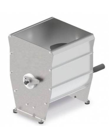 IMPASTATRICE MANUALE PER CARNE - Dimensioni Vasca mm 270x370 - Capacità Kg 30 - mm 589x325x439h