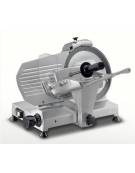 AFFETTATRICE A GRAVITA' IN ALLUMINIO ANODIZZATO LAMA DIAMETRO CM 25 - PIATTO MM 230x230 - SPESSORE TAGLIO MM 13