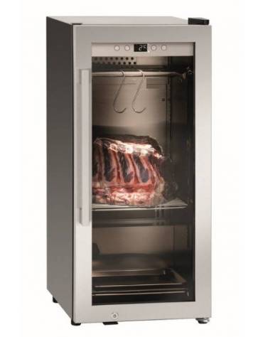 Armadio Frigorifero per frollatura carne - Porta a vetro - Capacità Lt 63 - Temperatura 2 / +14 °C - mm 395x542x878h