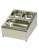 ESPOSITORE GASTRONORM ACCIAIO INOX 4 GN. 1/6 H 150