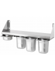 MENSOLA PORTA BACINELLE IN ACCIAIO INOX PER 4 GN 1/6 - portata max Kg 40 - mm 800x200x150h
