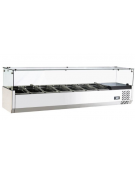 VETRINA REFRIGERATA PER PIZZERIA - Capacità 7 x GN 1/4 - mm 1500x395x435h