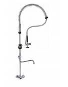 Gruppo doccia con miscelatore monoforo, manopole multigiro e rubinetto - cm 120h