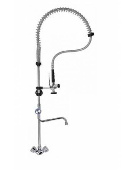 Gruppo doccia con miscelatore monoforo, manopole multigiro e rubinetto - cm 120h