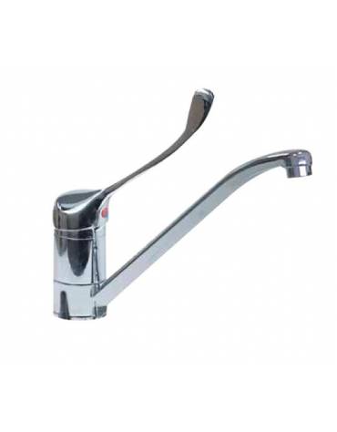 Miscelatore monoforo con leva clinica - uscita tubo bassa - lunghezza cm 22 - diametro cm 32