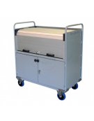 Carrello Porta Faldoni/fascicoli con Chiusura Completa, 4 Ruote diametro cm 12,5 in gomma elastica, Dim. Cm 50x90x90h.  Portata 