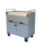 Carrello Porta Faldoni/fascicoli con chiusura completa - 4 Ruote Ø cm 12,5 in gomma elastica - cm 50x90x90h - Portata kg 300