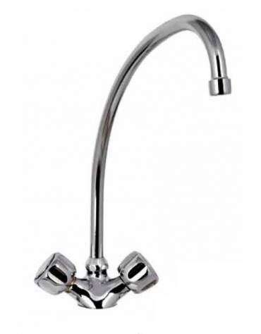 Rubinetto monoforo con manopole multigiro - lunghezza cm 30