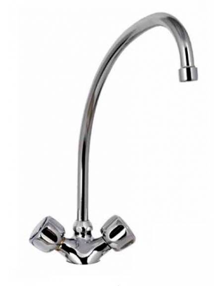 Rubinetto monoforo con manopole multigiro - lunghezza cm 30