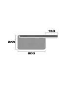 Piastra tagliafuoco, accessorio per carrelli portabombole - mm 20x2x92,5 cm