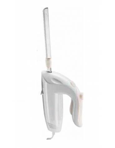 Coltello elettrico con corpo in abs e lama in acciaio inox