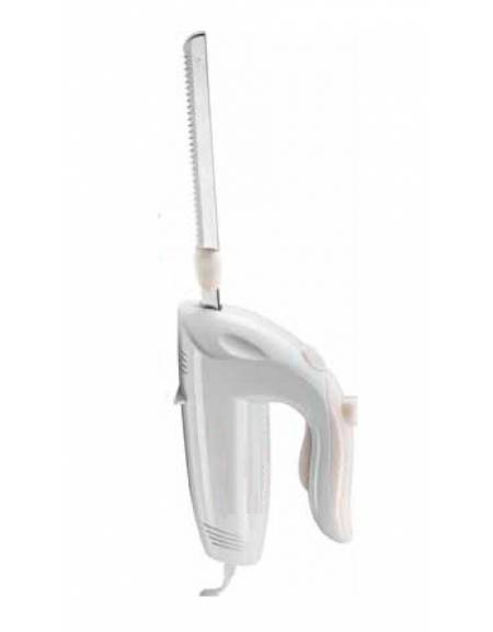Coltello elettrico con corpo in abs e lama in acciaio inox