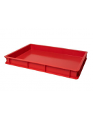 SCATOLA CASSETTA PASTA PIZZA IN POLIPROPILENE ROSSA - ESTERNO MM 600x400x70H - INTERNO MM 567x367x57