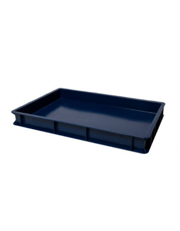 SCATOLA CASSETTA PASTA PIZZA IN POLIPROPILENE BLU - ESTERNO MM 600x400x70H - INTERNO MM 567x367x57