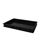 SCATOLA CASSETTA PASTA PIZZA IN POLIPROPILENE NERO - ESTERNO MM 600x400x70H - INTERNO MM 567x367x57h