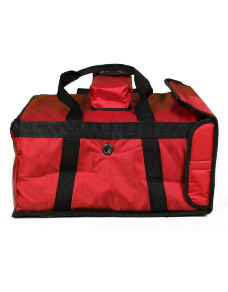 BORSA ISOTERMICA PORTA PIZZA - Capacità Cartoni pizza n° 6 - Colore Rosso - cm 35x35x20