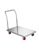 CARRELLO PORTA CASSE INOX A PIANALE BASSO - pianale mm 890x580 - Portata Max Kg 300