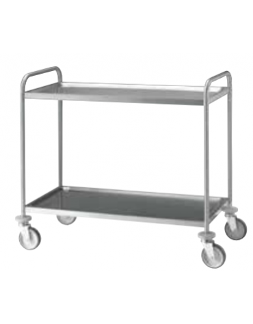 CARRELLO ACCIAIO INOX A 2 PIANI CM. 85,5x53,5x93h