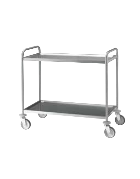 CARRELLO ACCIAIO INOX A 2 PIANI CM. 85,5x53,5x93h