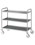 CARRELLO ACCIAIO INOX 3 RIPIANI - CM85,5X53,5X93H