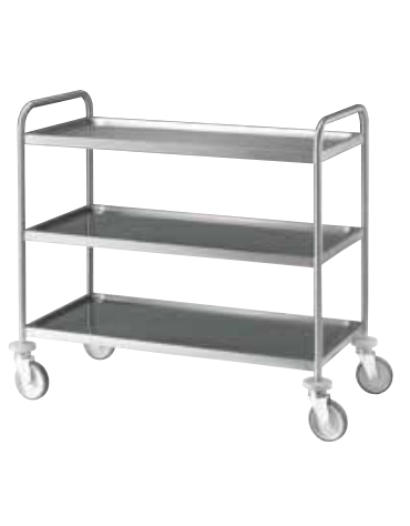 CARRELLO ACCIAIO INOX 3 RIPIANI - CM85,5X53,5X93H