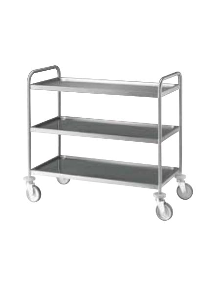 CARRELLO ACCIAIO INOX 3 RIPIANI - CM85,5X53,5X93H