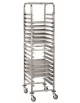 CARRELLO PORTATEGLIE IN ACCIAIO INOX - CAPACITA' 18 TEGLIE 60x40 - mm 490x630x1885h